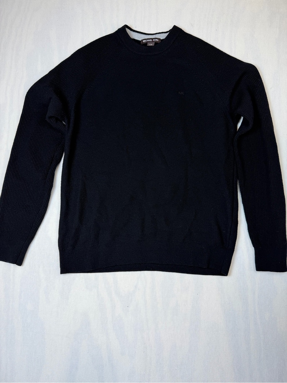 Michael Kors Men’s Wool Blend Black Crewneck Knit Sweater Size: Large